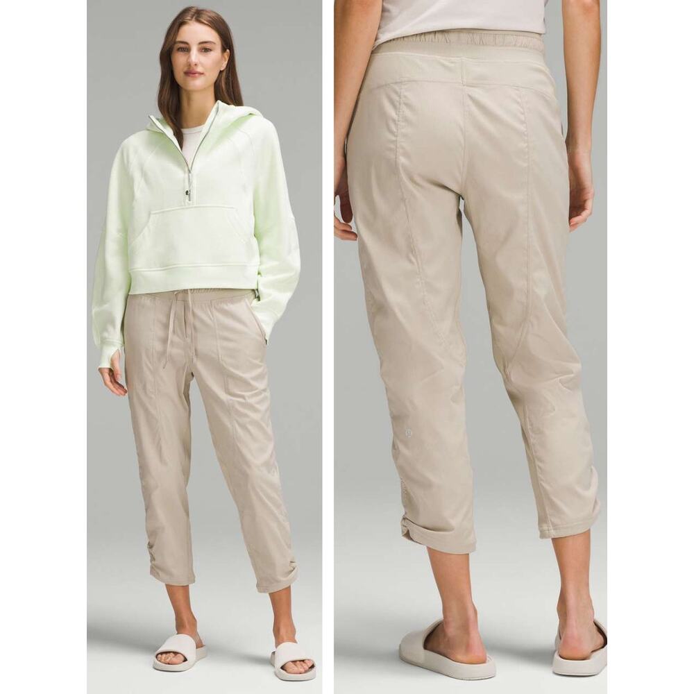 LULULEMON Dance Studio Mid-Rise Cropped Pant Size 4 Mojave Tan